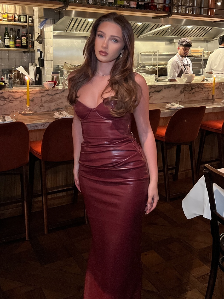 Vestido ajustado con cremallera para mujer, vestido elegante sin mangas con espalda descubierta y cintura alta, batas de fiesta de noche 2024
