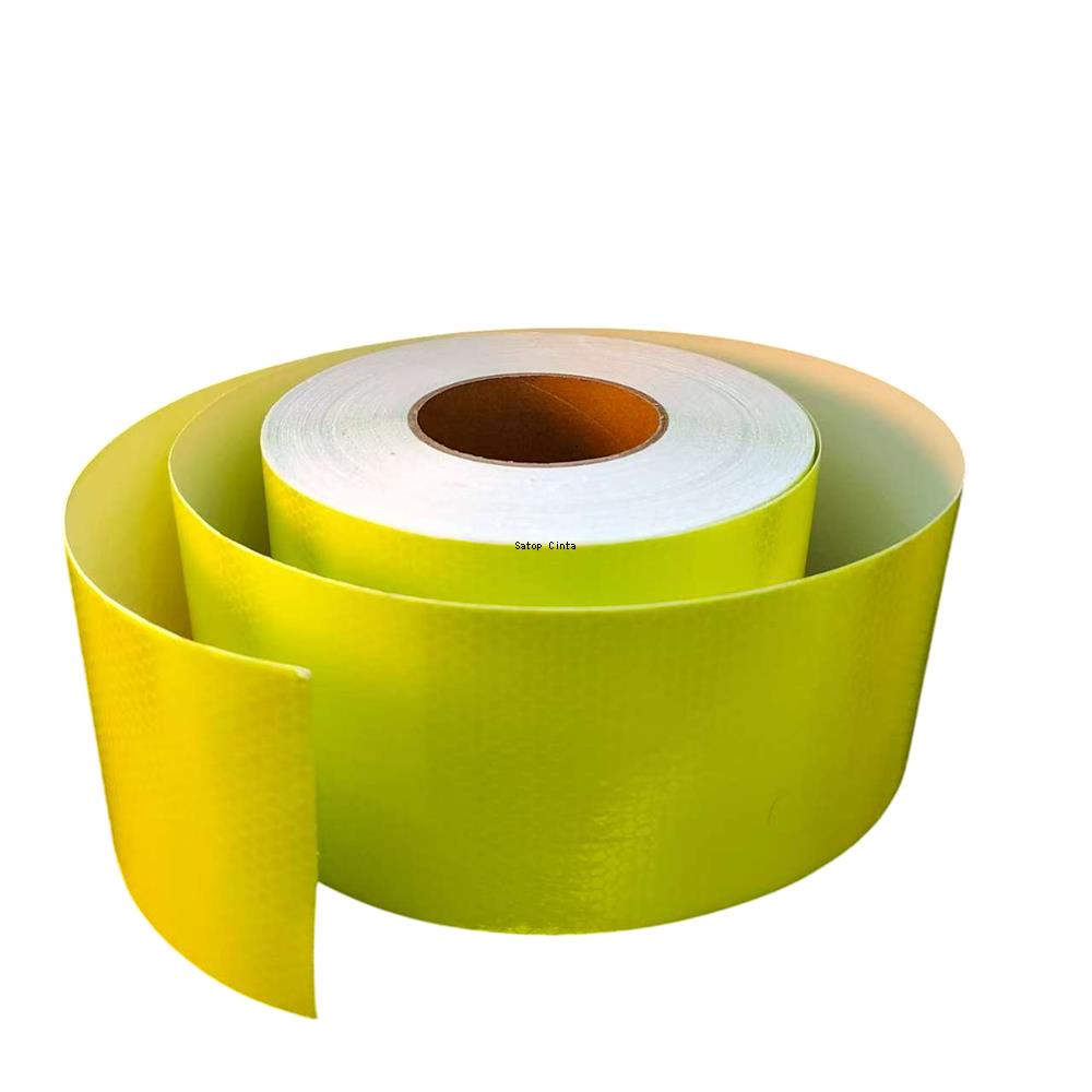 5cm/10cm/15cm/20cm*5M Fluorescent-Yellow Reflective Adhesive Sheetings Waterproof Reflectors Tape Warning Safety Sticker For Car