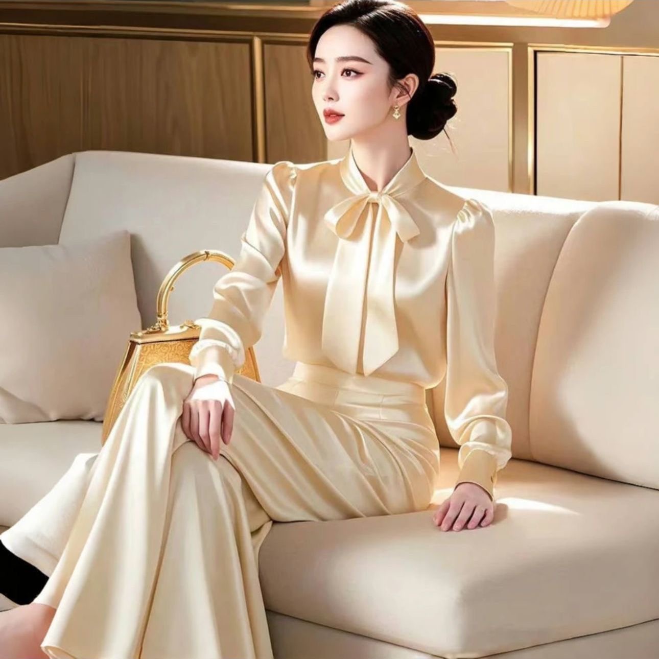 2025 НОВЫЕ женские комплекты одежды, весенне-осенние повседневные модные женские комплекты из 2 предметов, темпераментные тонкие офисные женские костюмы, брюки, комплект из двух предметов