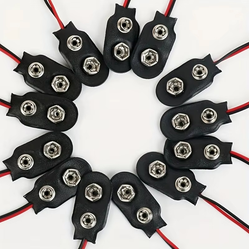 10 stks 9 V Batterij Clips 10 cm Zwart Rood 2 Bedrade Kabel Verbinding Connector Gesp 9 Volt Batterij Clip Connector batterij Houder