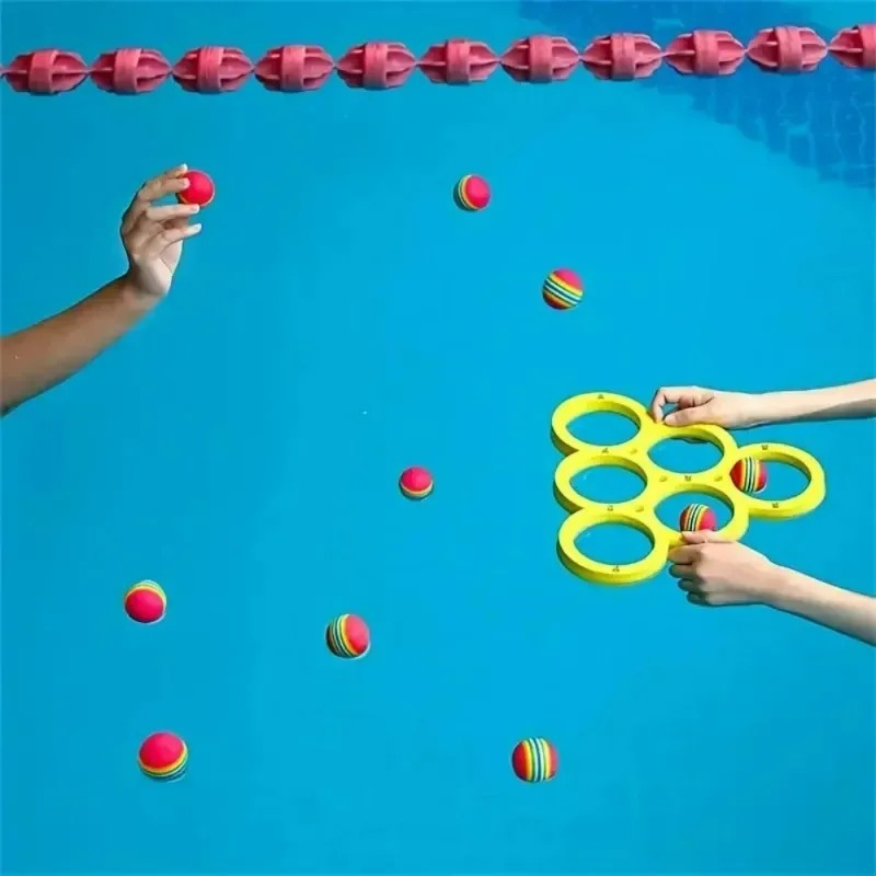 Игрушка для бассейна Fun Splash Водные виды спорта Плавающая игра в бассейн — прочный материал EVA, мяч случайного цвета, идеально подходит для летних развлечений