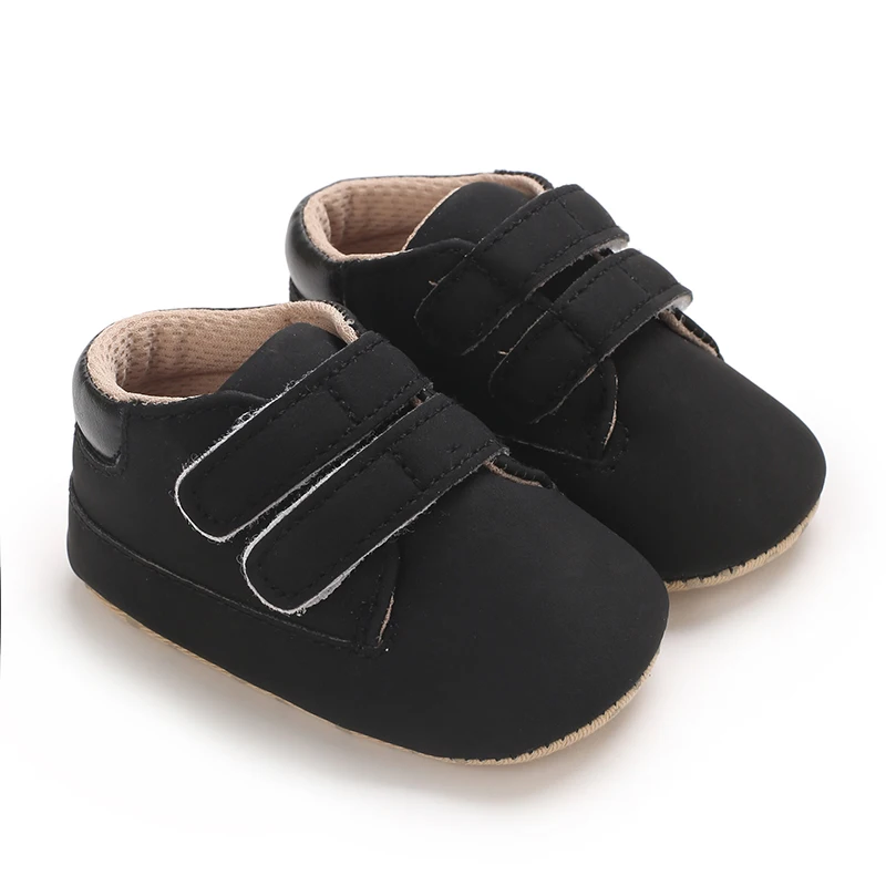 Schuhe für Neugeborene, klassisches Leder, weiche Sohlen, rutschfeste Kleinkind-Wanderschuhe für Jungen und Mädchen, 0–18 Monate, First-Step-Wanderschuhe
