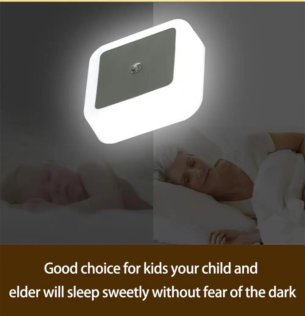 Đèn Ngủ LED Thông Minh Cảm Biến Chuyển Động Đèn EU Anh Mỹ Cắm Mini Dán Tường Cho Phòng Ngủ Hành Lang Hành Lang Cầu Thang Đầu Giường đèn