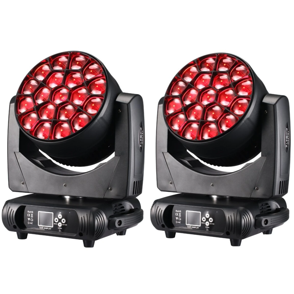 2PZ LED Beam Wash Duże Oczka Pszczół 19x40W RGBW Zoom Ruchoma Głowica Oświetleniowa z Aperturą LED DJ Disco Scena
