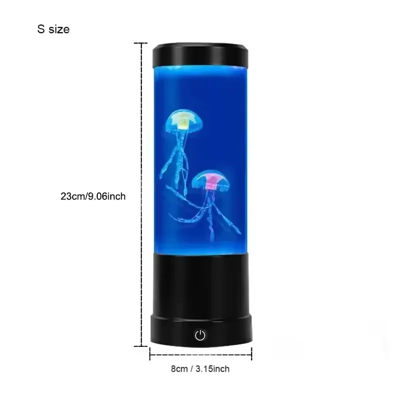 Lampa meduzowa LED 7 kolorów nastroju zmieniająca kolor LED akwarium oceaniczne lampka nocna dekoracja biurka do sypialni światło prezent urodzinowy dla dzieci
