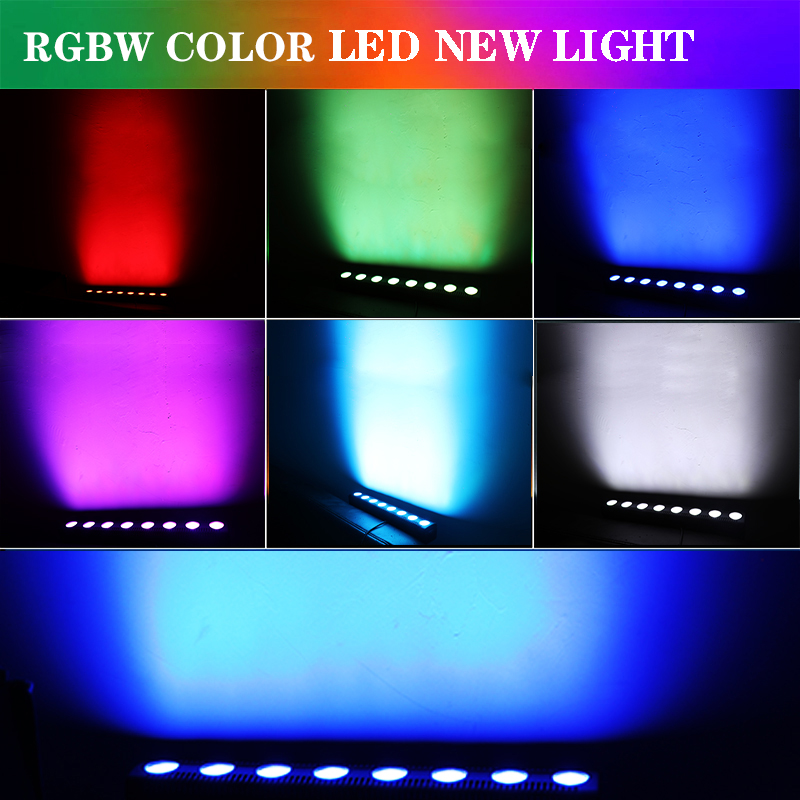 8 led rgbw 4 em 1 dmx lâmpada de lavagem de parede dj discoteca festa par palco efeito luz para barra dança feriado casamento natal dia das bruxas decorar