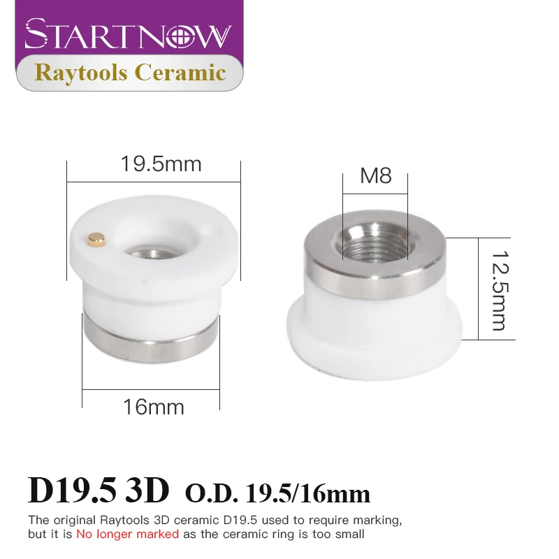 Startnow Raytools Ban Đầu Laser Gốm D32mm Laser Đầu Vòi Phun Giá Đỡ Cho Tăng Thêm Sức Mạnh Cho Sợi Cắt Bộ Phận Dự Phòng