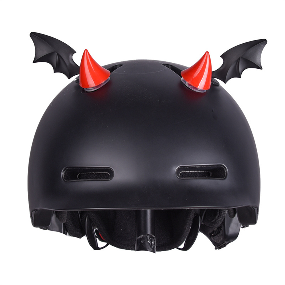 2 個オートバイヘルメットかわいいコーナーゴムホーン装飾モトクロスフルフェイスオフロードヘルメット装飾モトカーアクセサリー