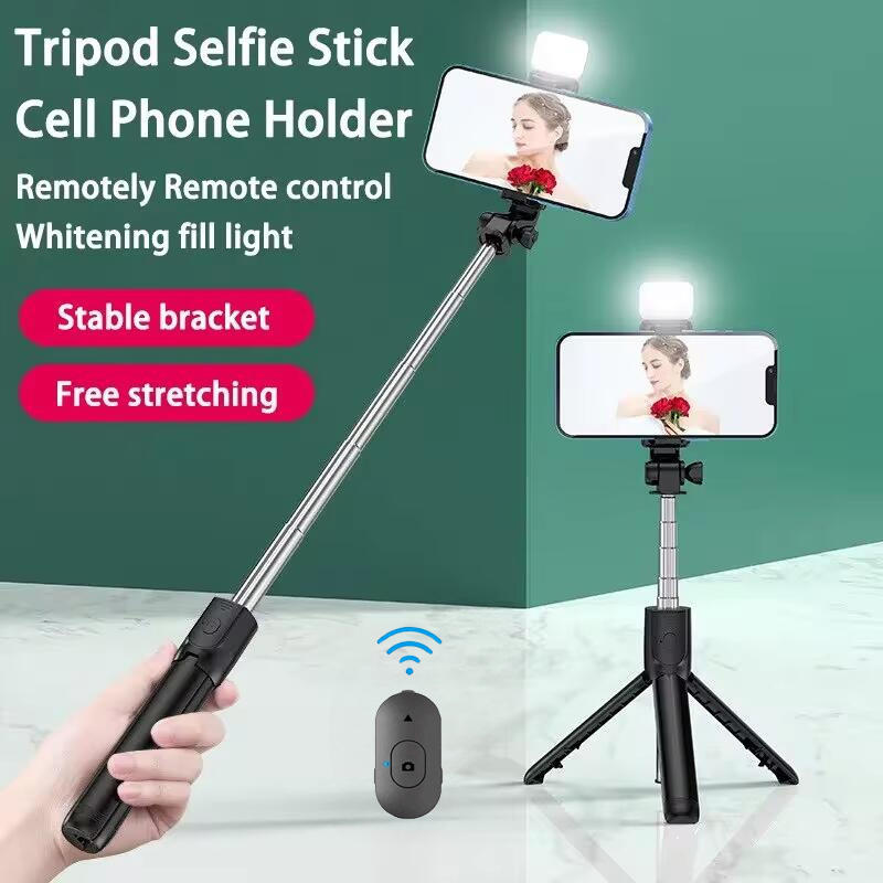 Portable Wireless Bluetooth Selfie Stick Tripod Stand Multifunctional Tripod With Wireless Remote Shutter For IOS Android Phone