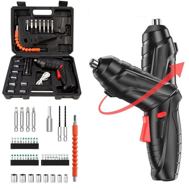 Conjunto de ferramentas elétricas 4.2v, reparo de manutenção doméstica, bateria de lítio, mini furadeira elétrica doméstica, chave de fenda sem fio