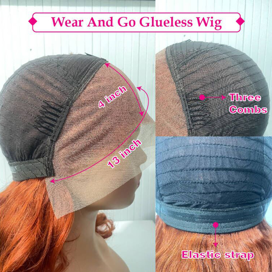 100% 인간의 머리카락 250 밀도 하이라이트 옹 브르 더블 그린 탄력있는 바디 웨이브 13x4 가발 전체 후미 탄력있는 직조 물결 모양의 머리 레이스 가발