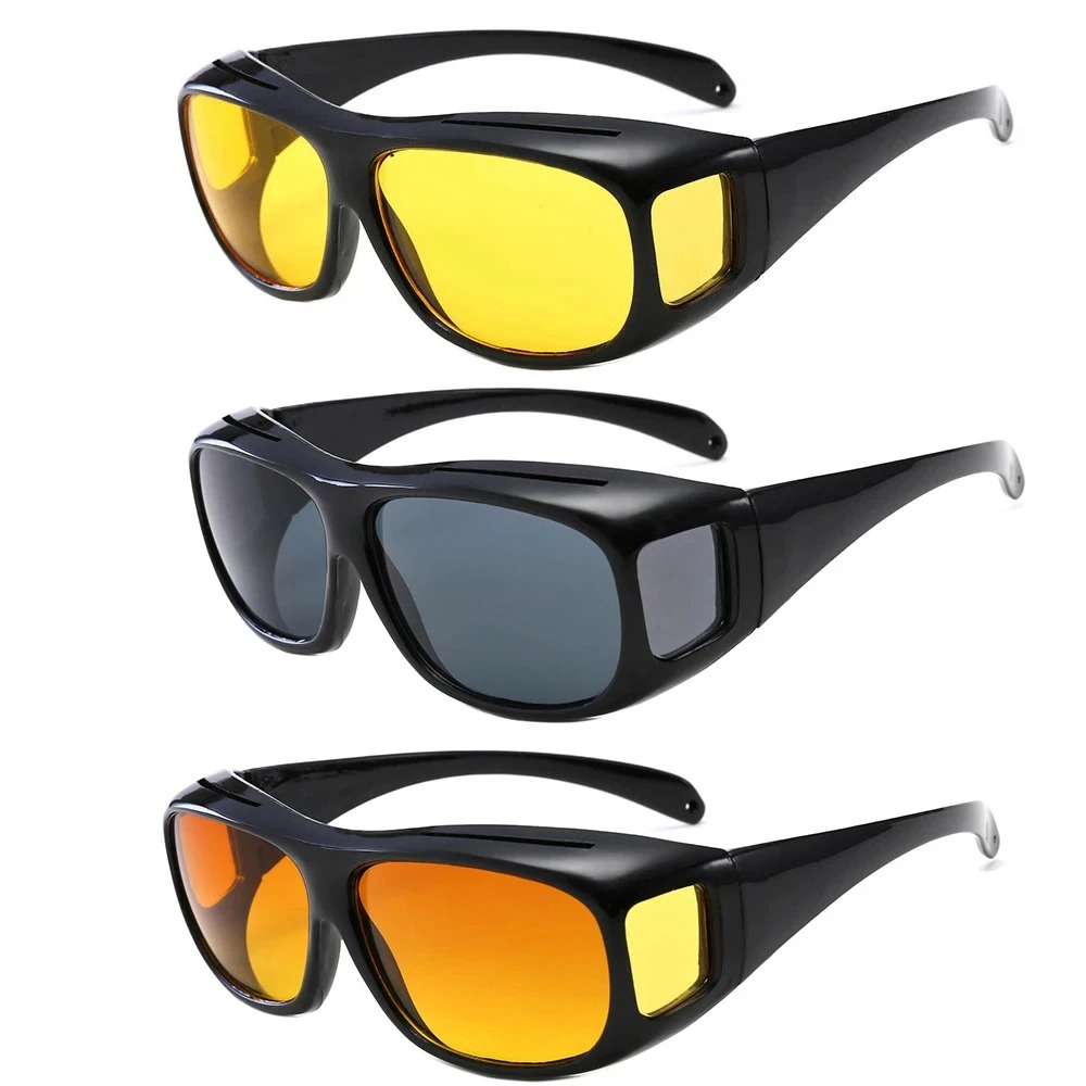 Occhiali da sole per la visione notturna Occhiali da guida notturni per auto Occhiali da conducente Occhiali da sole unisex Protezione UV Occhiali da sole Occhiali regalo