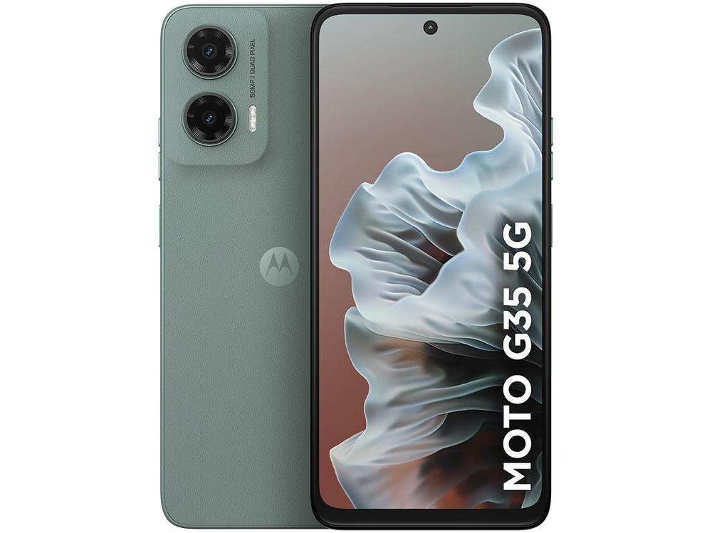 Smartphone Motorola Moto G35 256GB Cinza 5G 12GB RAM 5G 6,7" Câm. Dupla + Selfie 16MP