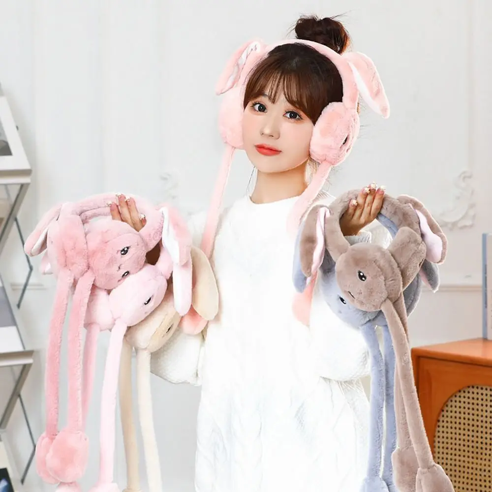Sáng Tạo Dễ Thương Di Chuyển Hình Tai Thỏ Tai Học Sinh Cặp Đôi Cá Tính Lạnh Mùa Đông Sang Trọng Tai Tai Ấm Bịt Tai