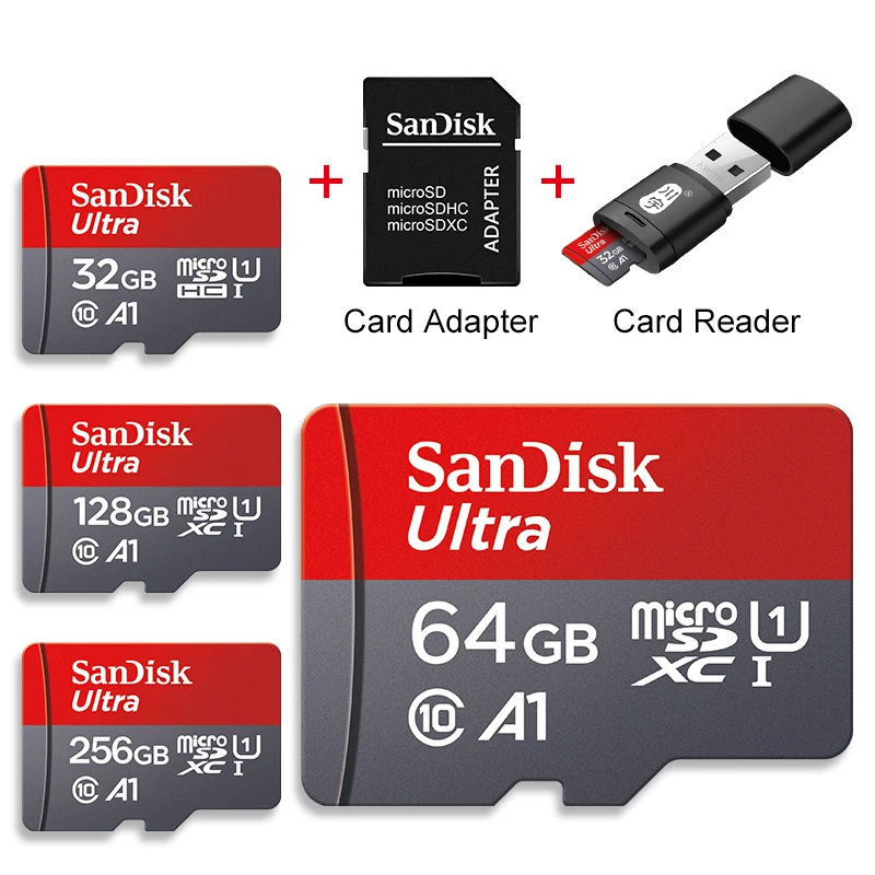 Sandisk Ultra Micro SD 128GB 32GB 64GB 256GB 512GB 1TB tarjeta Micro SD cámara SD/TF tarjeta Flash tarjeta de memoria 128gb microSD para teléfono