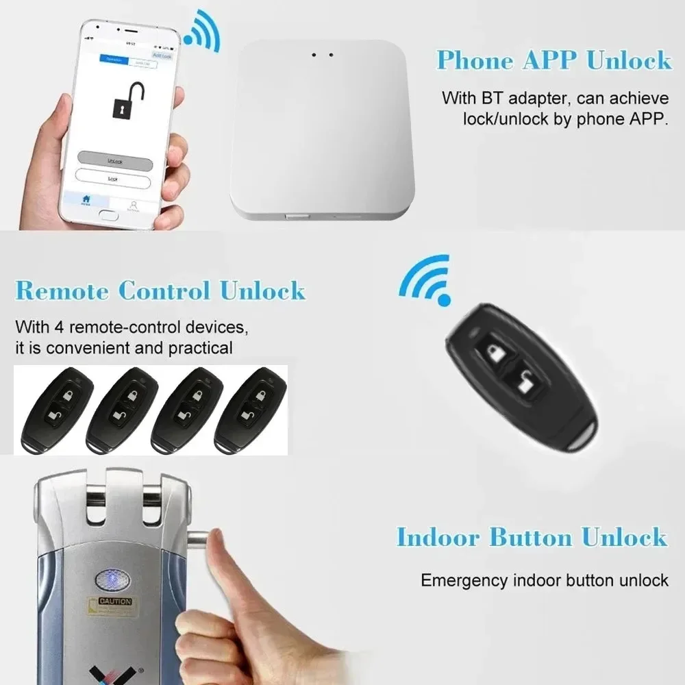 Smart Türschloss Drahtlose WIFI Bluetooth Steuerung Unterstützung Tuya APP Elektronische Keyless Tür Unsichtbare Smart Lock 433 MHz