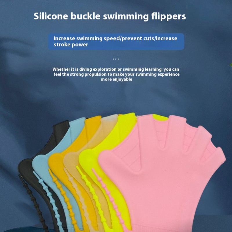 Luvas de natação de silicone adultos webbed nadar flipper pás técnica de velocidade equipamento de treinamento prática de mergulho jovens barbatanas de mão pequenas