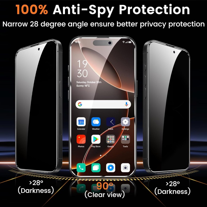4Pcs Privacy Tempered Glass For iPhone 16 15 14 13 12 11 17 Pro Max Plus Anti-Spy Screen Protectors For iPhone XS Max XR Glass