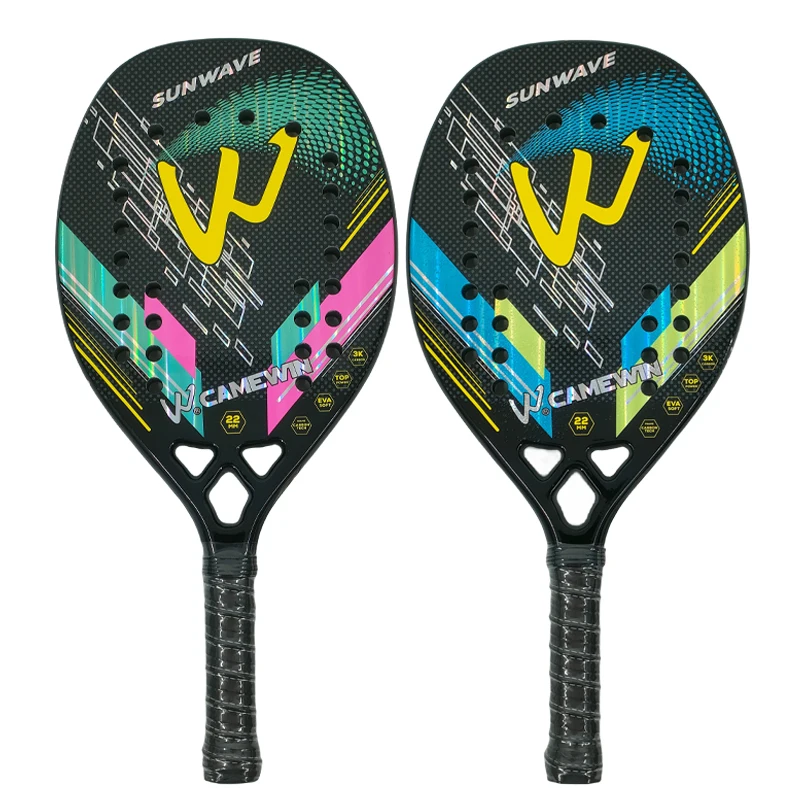 Camewin 3k Beach Tennis schläger Voll carbon raue Oberfläche Outdoor-Sports chläger für Männer Frauen Erwachsene Senior Spieler 2024 neu