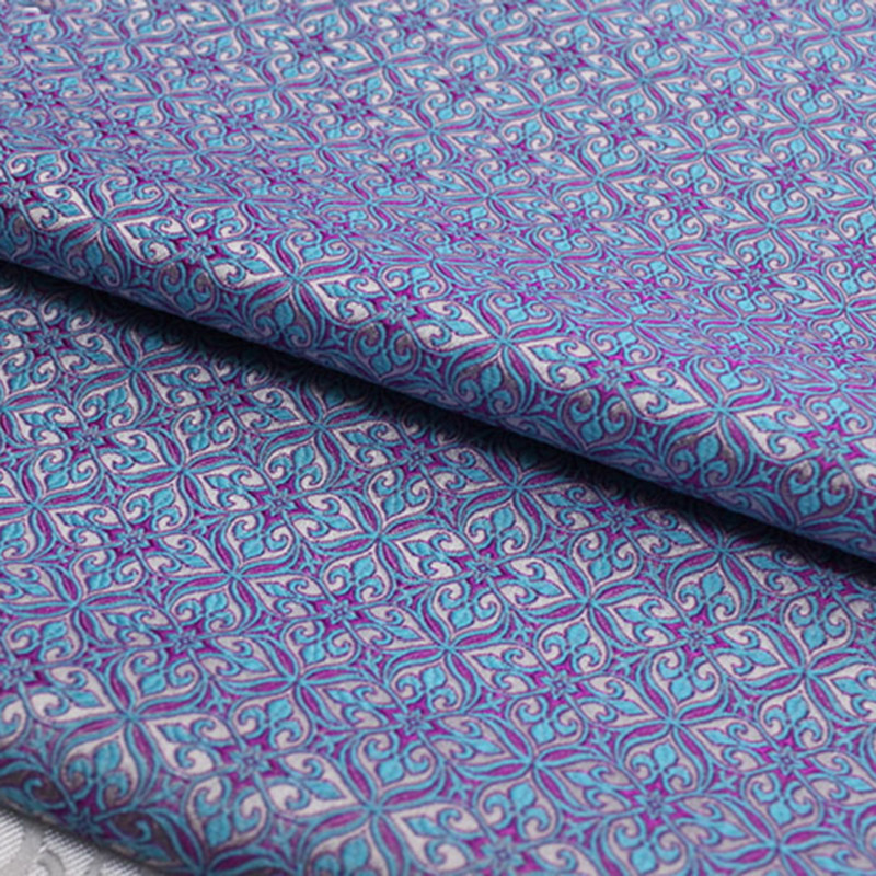 50 ซม.ดอกไม้รูปแบบผ้า Jacquard Damask ผ้ากระโปรงเวทีชุดเสื้อผ้าเสื้อผ้าม่านเย็บ DIY บ้านสิ่งทอตกแต่ง