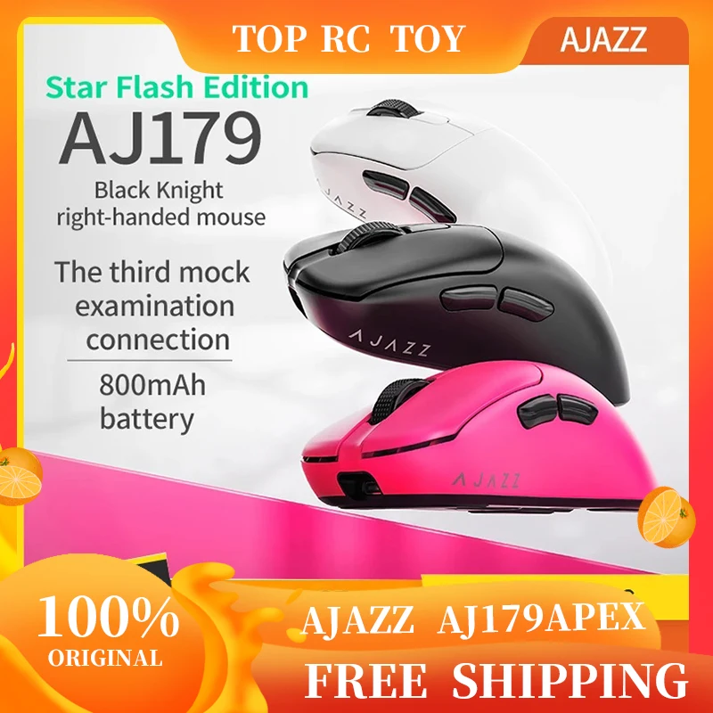 Ajazz Aj179 APEX 8k ワイヤレスマウス PAW3950 センサー 3 モード充電ベースゲーミングマウス軽量人間工学 400mAh PC ゲーマー