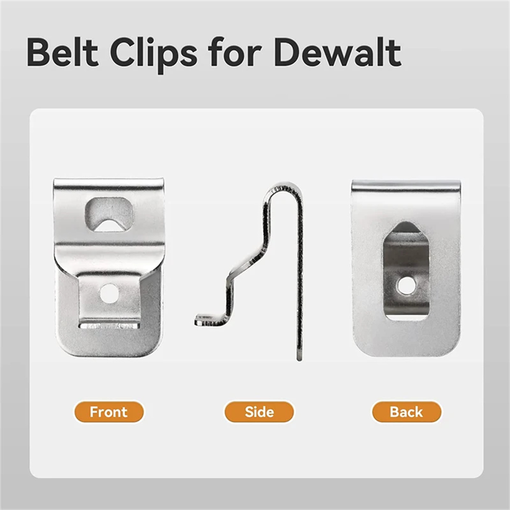 2PCS สแตนเลสสตีลเข็มขัดคลิปตะขอสําหรับ Dewalt 20V เจาะเครื่องมือ N 268241   เอ็น 169778   เอ็น 086039   DCD980 DCD985 DCD780