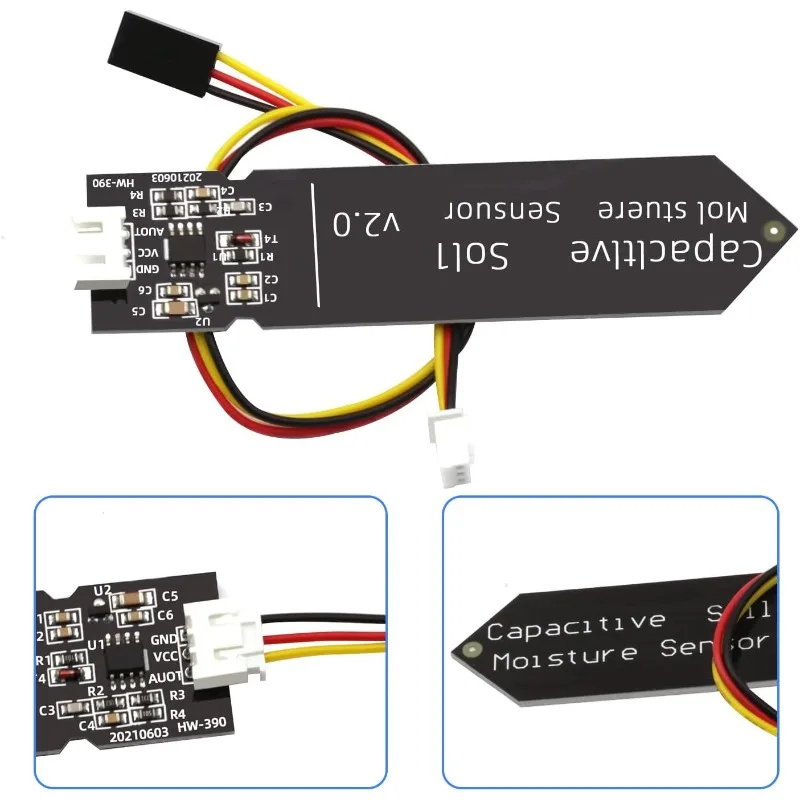 1-10PCS Capacitive Soil Moisture Sensor Module Corrosion Resistant 3.3~5.5V for Arduino Moisture Detection Garden Watering DIY