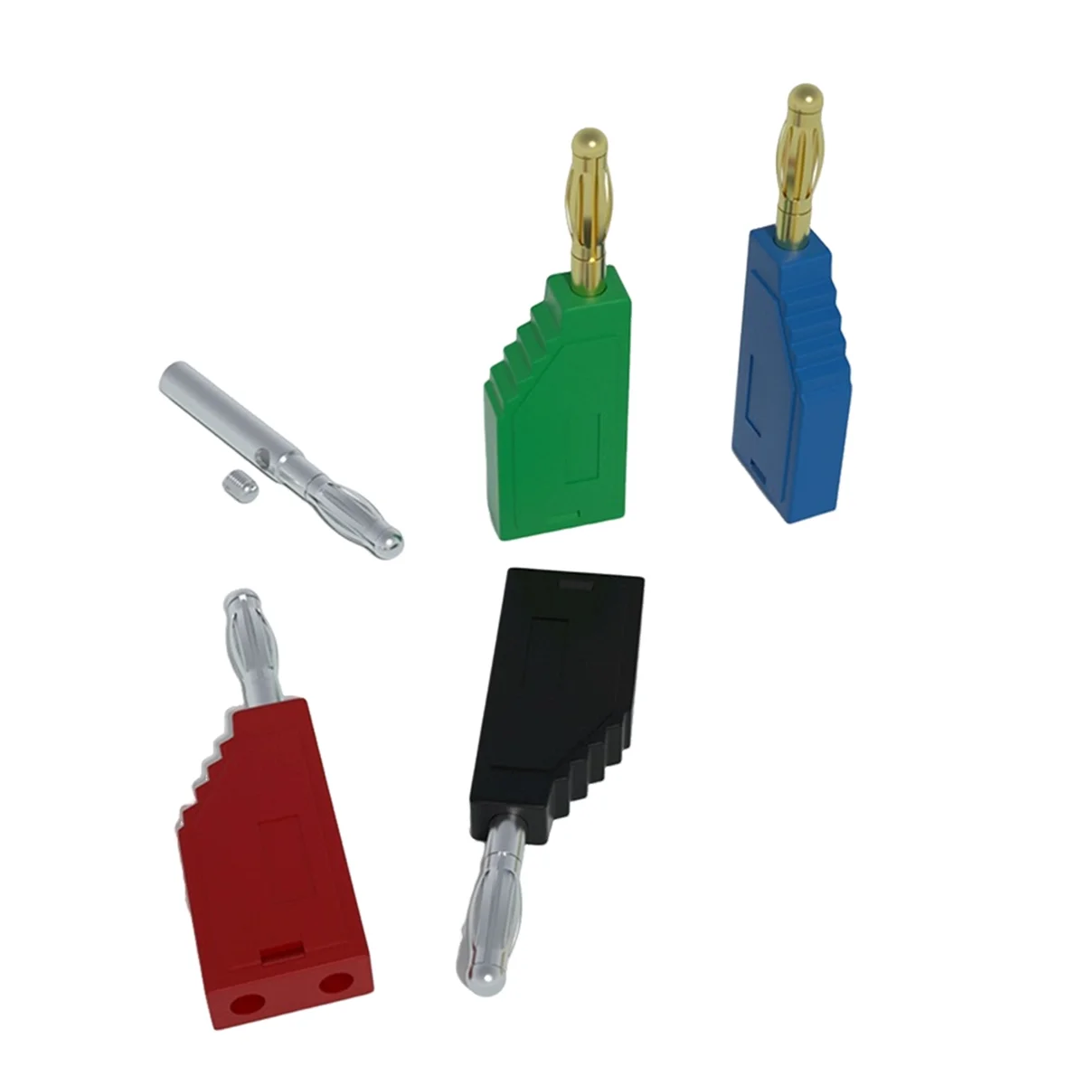 A10Z-10pcs/Set Konektor Steker J.10054 4Mm Stackable Plug Pisang Plug Wajah Konektor Kawat Multi-Fungsi