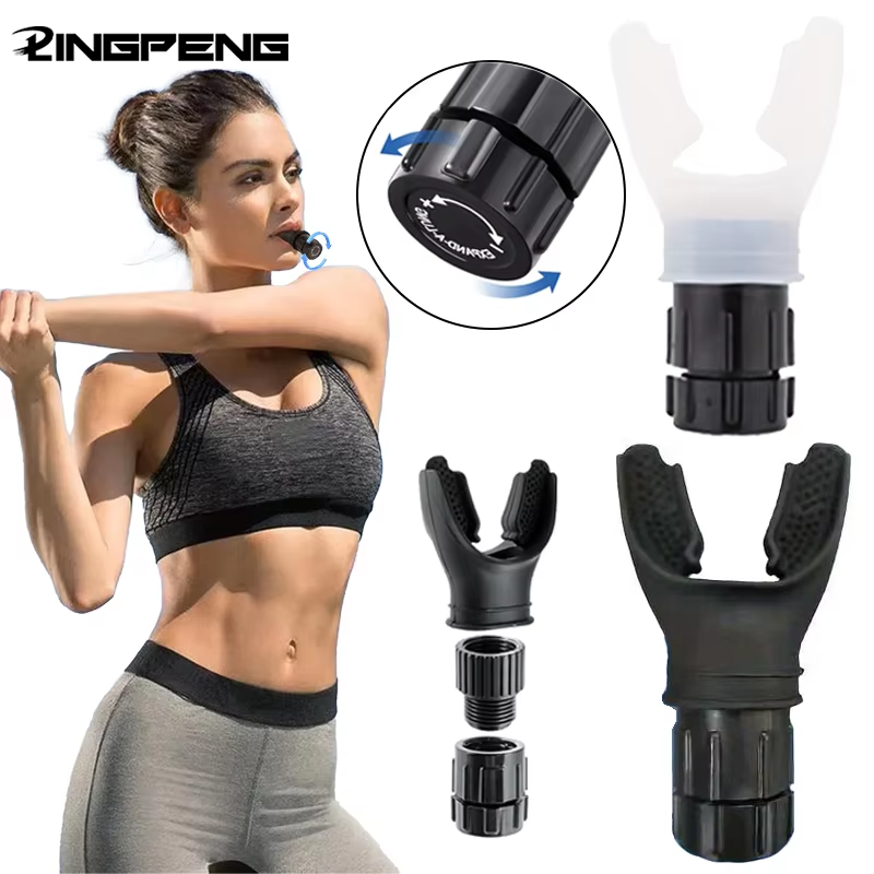 1 Uds. Ejercicio de respiración para pulmones, dispositivo ejercitador de Fitness de respiración portátil, entrenamiento de resistencia con resistencias ajustables