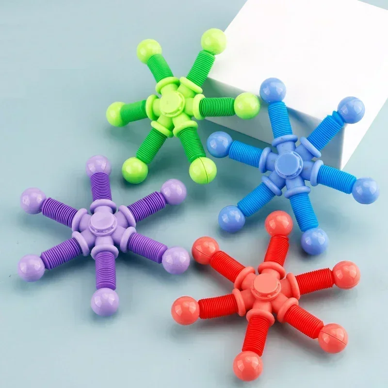 1pcs Fidget SPINNER ของเล่นเด็ก POP Tube Sensory ของเล่นดูดถ้วยเกมพลาสติก Transformable ความเครียดบรรเทาเด็กผู้ใหญ่ของขวัญ