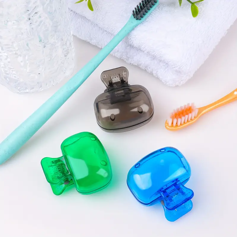4PCS toothbrush storage clip travel essential toothbrush protective cover portable toothbrush case