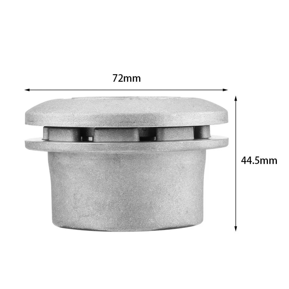 Cabezal de corte de césped de aluminio Universal con cabezal cortador de cepillo de 4 líneas, cabezal de línea de corte de césped de nailon para cortacésped plateado