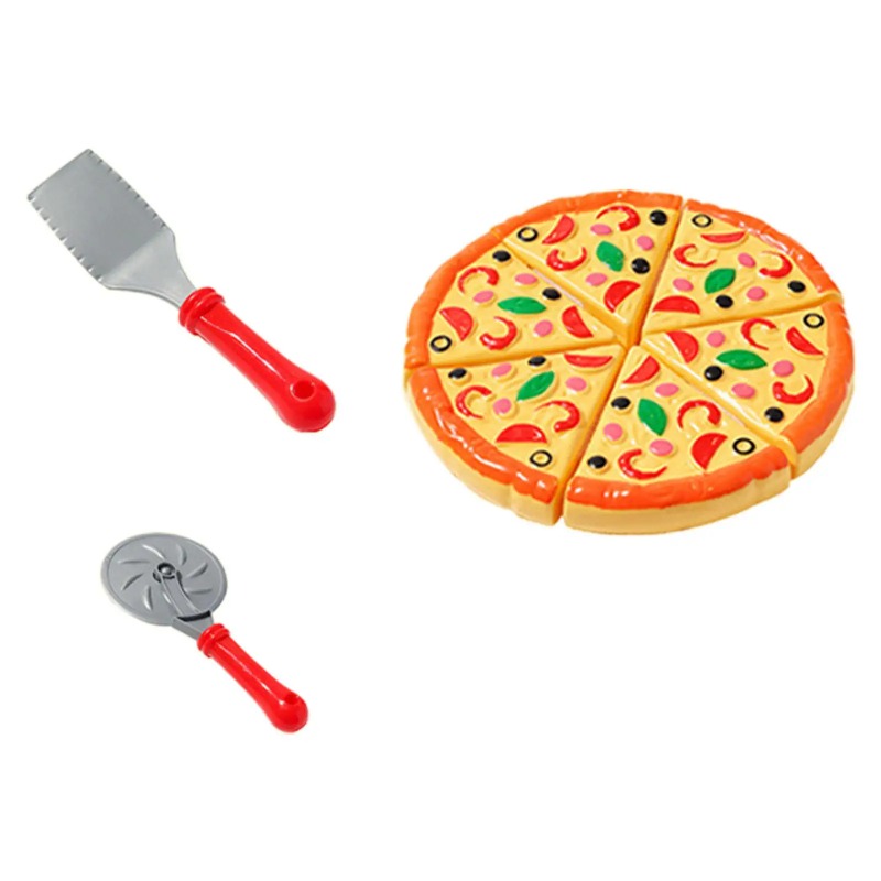 Juguete de corte de Pizza para niños, comedor de Pizza de plástico de simulación, juguete de cocina para niños, juego de simulación de comida, cocina, juguetes de cocina para niñas y niños