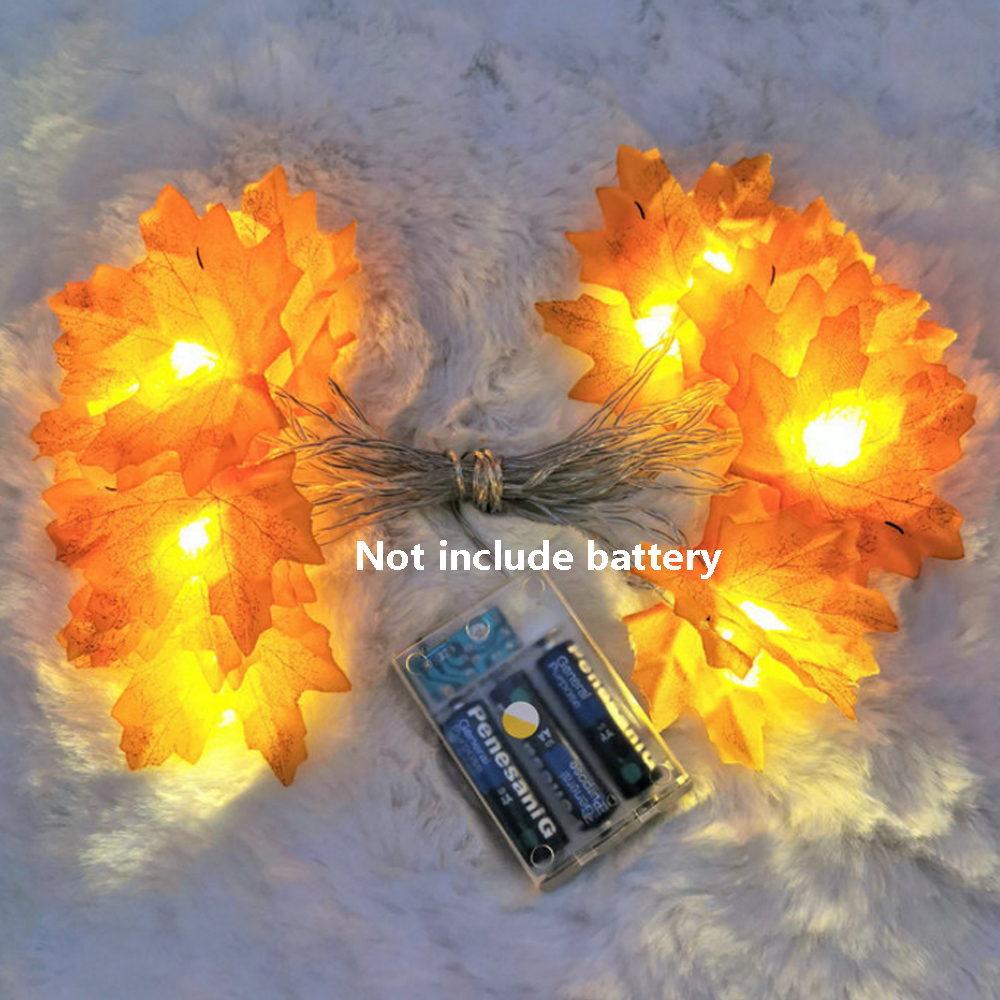 1,5 m 3m 6m 10/20/40 Lichter Ahorn Blätter Girlande Led Fee Lichter Herbst Blatt String Licht für Halloween weihnachten DIY Dekoration