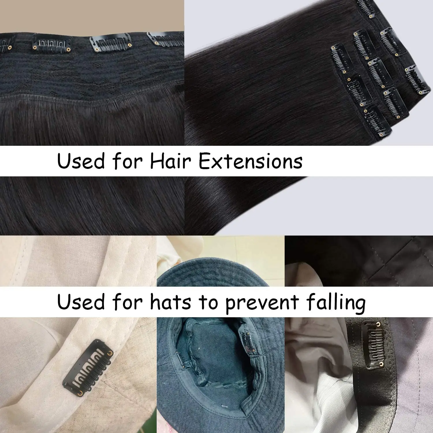 100 pçs clipes de extensão de cabelo marrom claro perucas de extensão de cabelo clipes de pressão pente pequeno snap peruca acessórios para mulheres diy