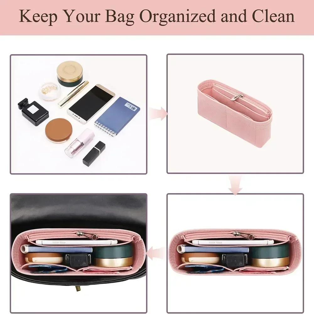LONGCHAMP 미니 토트 용 가방 주최자 Timid Bag 보관 및 마무리 내부 가방 라이너 핸드백 삽입 주최자 맞춤 미니 사이즈
