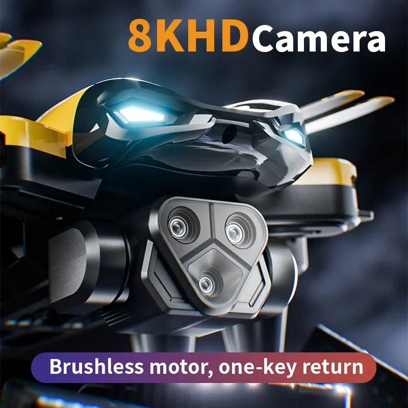 M5 drone 5g profissional 8k com grande angular, três câmeras, evita obstáculos, fluxo óptico, posicionamento, vigilância de segurança