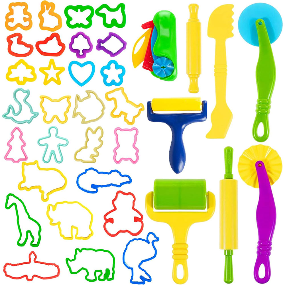 Diy criativo kit de corte massa faca plástico conjunto molde 3d plasticina molde modelagem argila acessórios para crianças brinquedos educativos