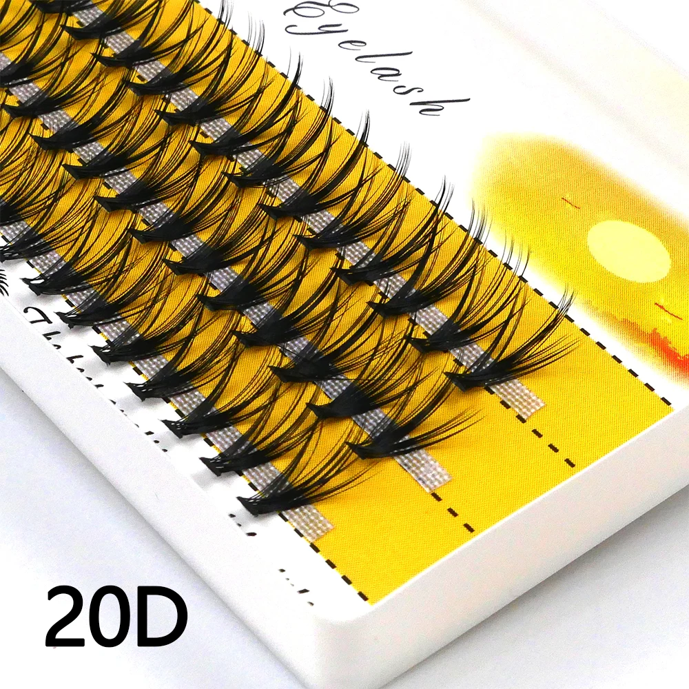 20D/30D Mink Eyelashes 1 Box/60 Bundles Natural Eyelash extension 3D Russia Individual Eyelash Cluster Makeup Tools Lashes Cilia
