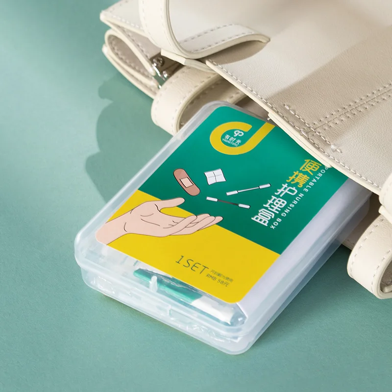 Tampone di cotone medico monouso allo iodio in legno bastone disinfettato multifunzione medico Bar portatile assistenza ai viaggi all'aperto