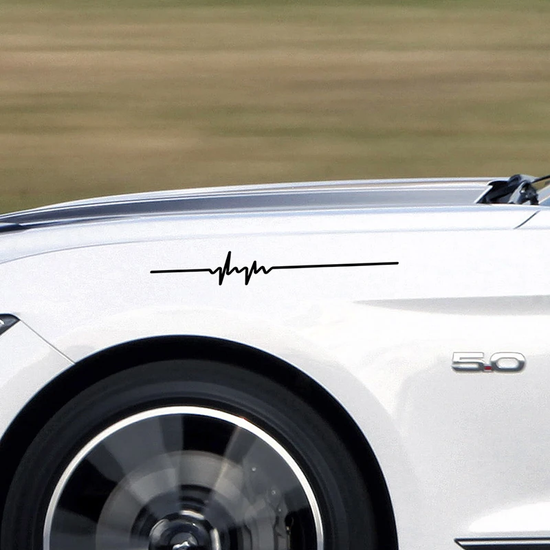 40X6.1cm1 ชิ้น ECG Strip รถสติกเกอร์ไวนิลสติ๊กเกอร์กันน้ํา Cool เลเซอร์สะท้อนแสง Auto สติกเกอร์อุปกรณ์ตกแต่ง