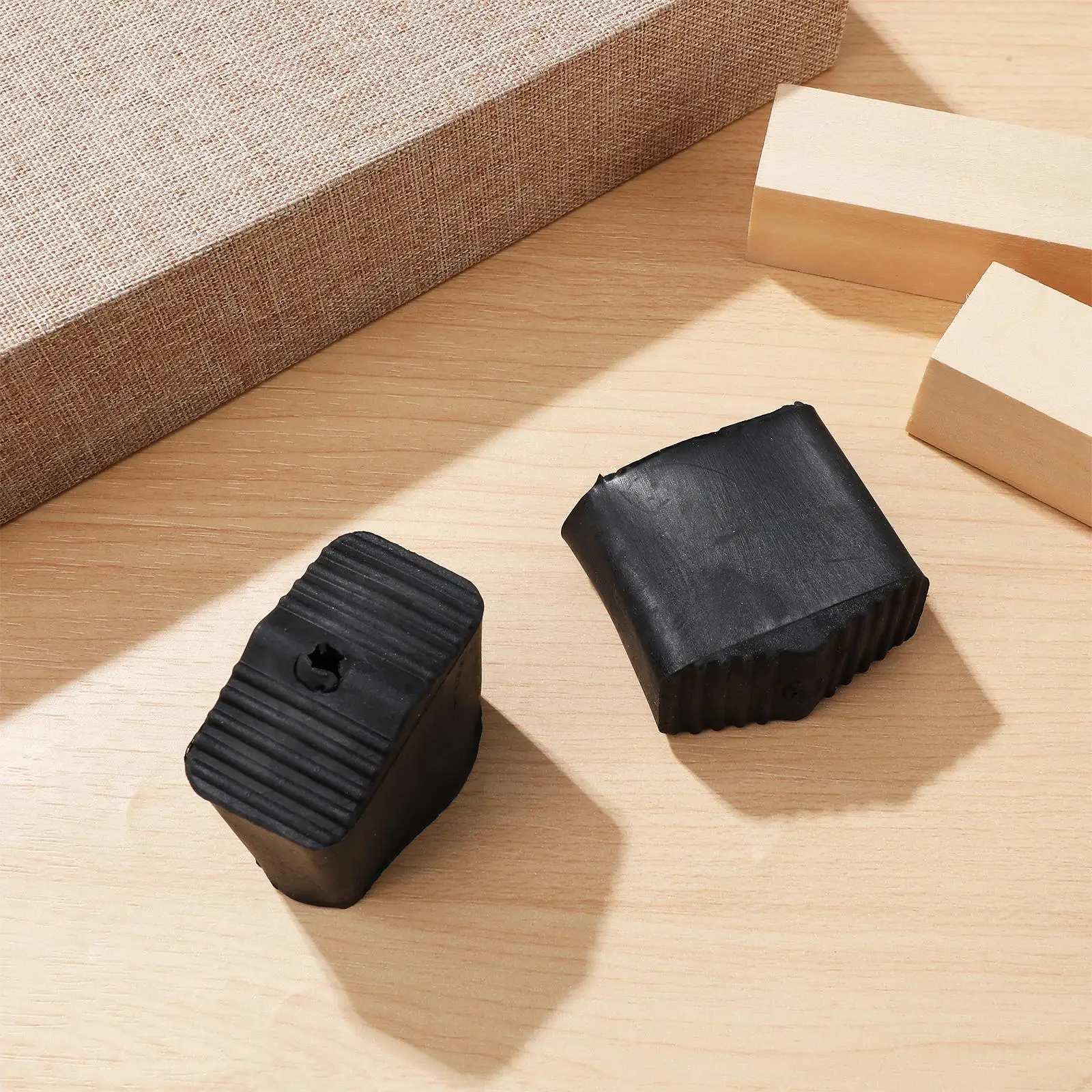2 pezzi piedini non in gomma per scala pieghevole 2X4 cm scale piedi quadrati coperture pavimento spesso resistente all'usura