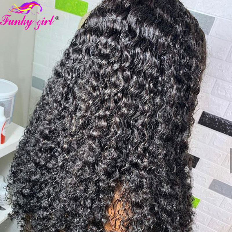 พม่า Curly Lace ด้านหน้า Wigs บราซิลพม่า Curls วิกผมมนุษย์น้ํา Curly วิกผมลูกไม้เต็มรูปแบบสําหรับผู้หญิง HD โปร่งใสวิกผมลูกไม้