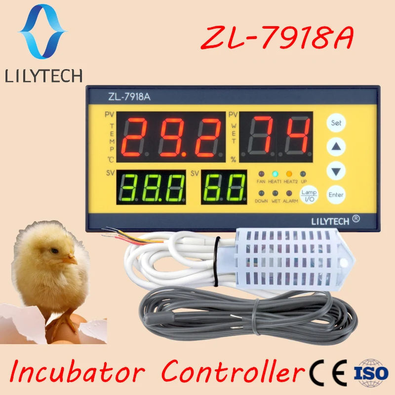 Controlador de temperatura para incubadora de ovos, controlador de temperatura para incubadora, controlador de incubadora ZL-7918A
