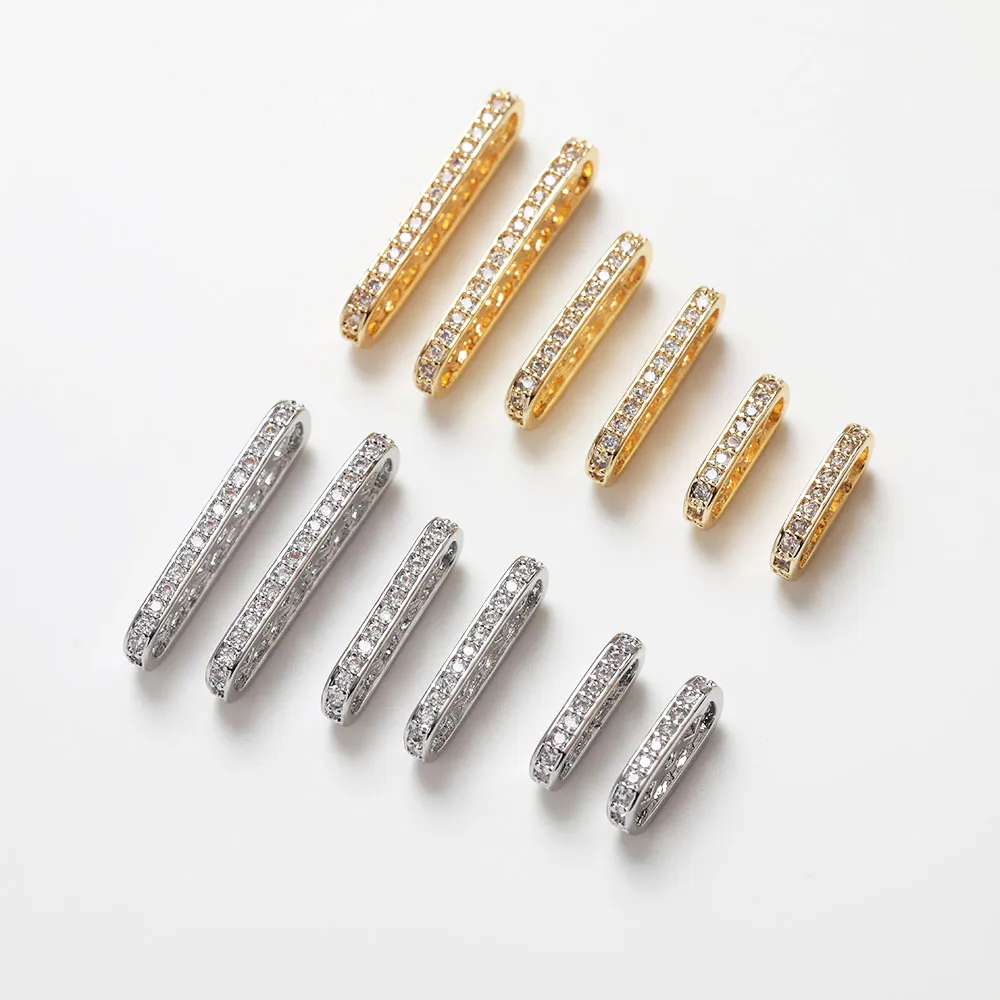 Conectores de cadena de perlas para fabricación de joyas, accesorios para collares, bricolaje, hecho a mano, latón, chapado en oro de 14k, 2 uds.