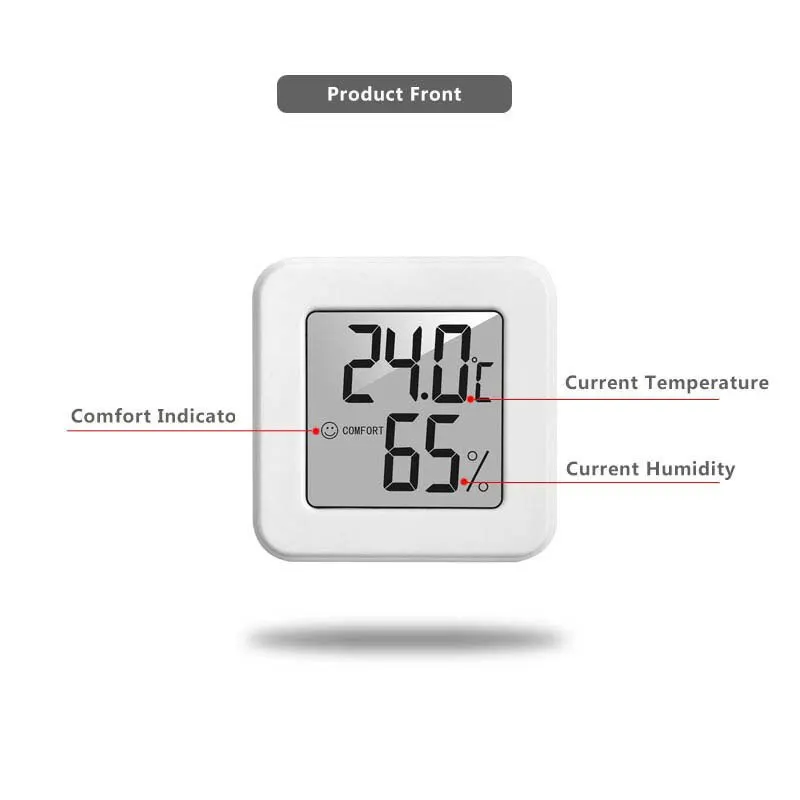 Mini lcd digital thermometer hygrometer innen elektronische temperatur hygrometer sensor messer lächelnd gesicht anzeige