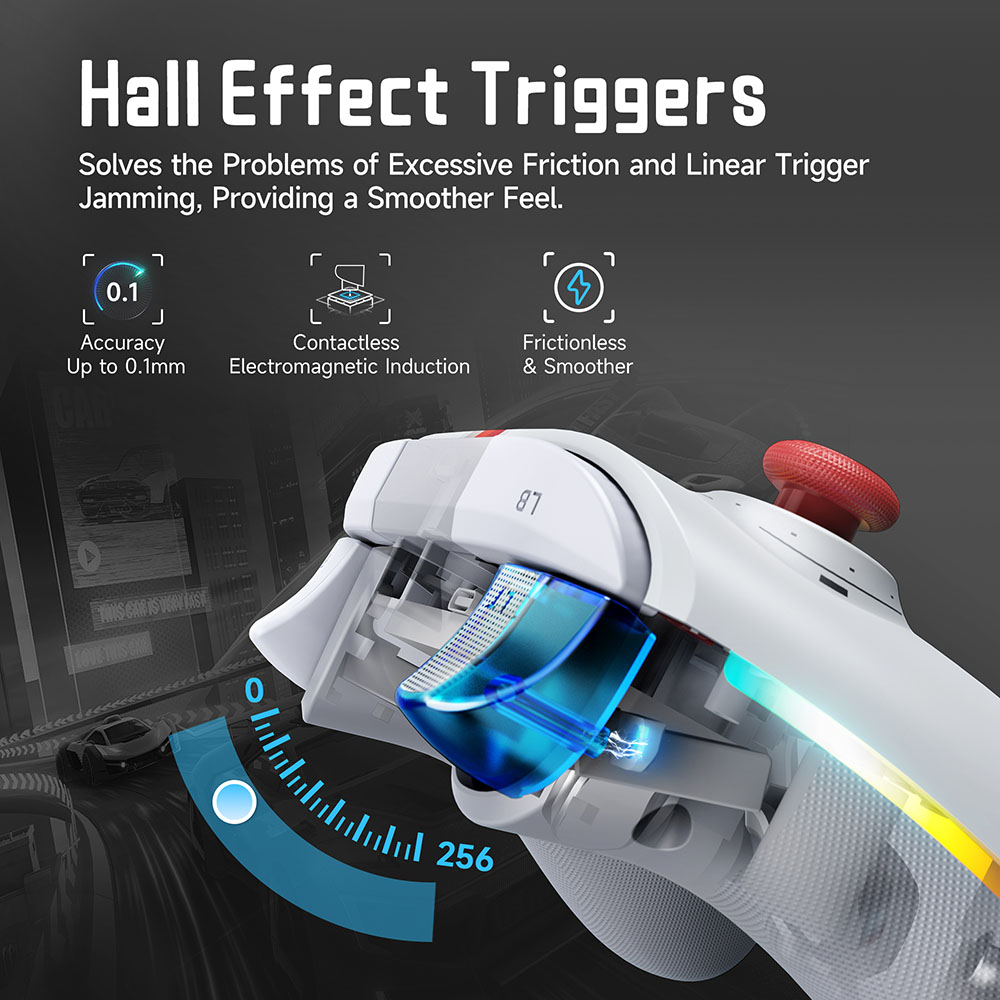 Gamepad inalámbrico EasySMX X15, controlador de juegos Bluetooth RGB compatible con PC/Switch/teléfono/TV, Wukong mito negro, efecto Hall