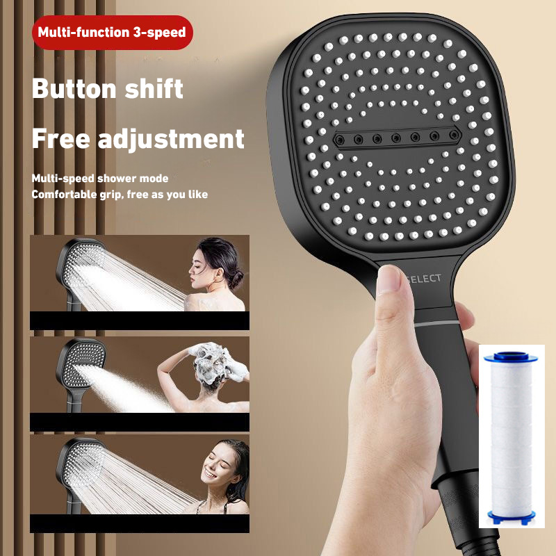 Xiaomi 13CM Large Panel 3 Modes Shower Head High Pressure Water Massage Shower With Head Filter Element Bathroom Accessories New