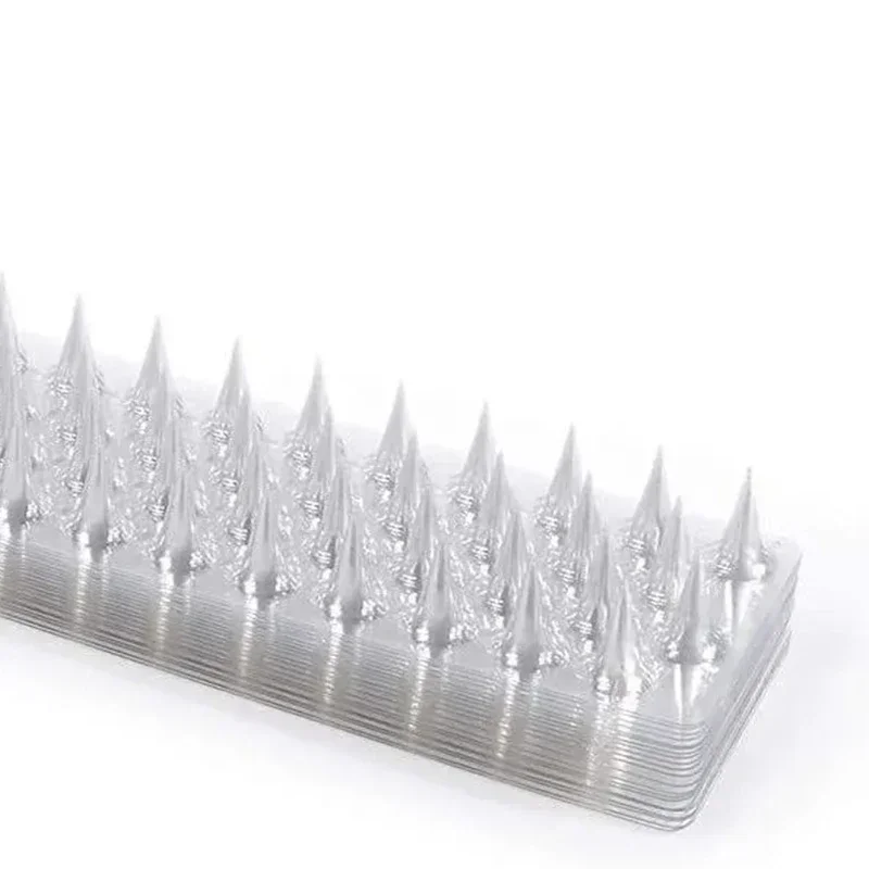 10/20/24Pcs Spikes Repeller Cat Plastic Bird Repellent Anti Pigeon Anti-bird Squirrel Garden Fences Control Transparent Spikes