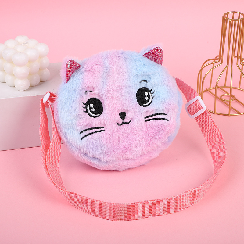 Милый детский мини-кошелек с рисунком из мультфильма, маленькая сумка через плечо, Детская сумочка для хранения с кошкой